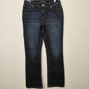 Maurices Womens Jeans Size 12 Reg Bootcut Mid-Rise Stretch Dark Wash